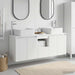 Baderomsskapsett 3 stk. Hvit 49,5 x 41 x 63 cm Konstruert tre