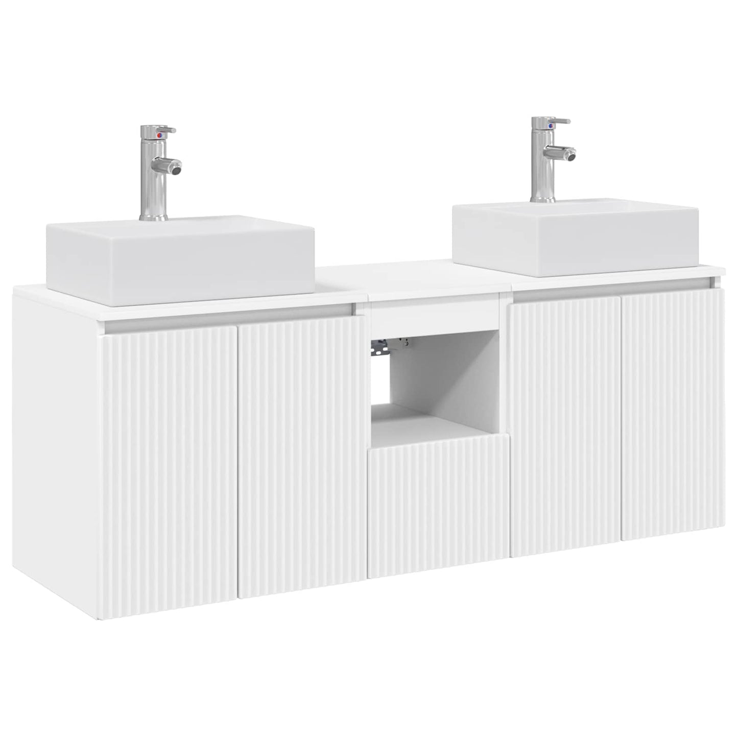 Baderomsskapsett 3 stk. Hvit 49,5 x 41 x 62,5 cm Konstruert tre