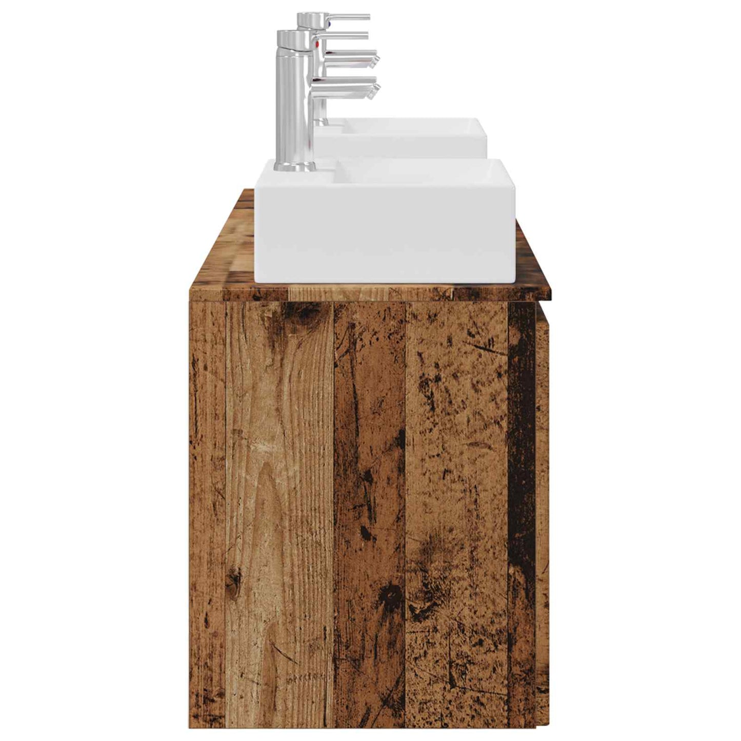 Baderomsskapsett 3 stk. Gammelt tre 49,5 x 41 x 62,5 cm