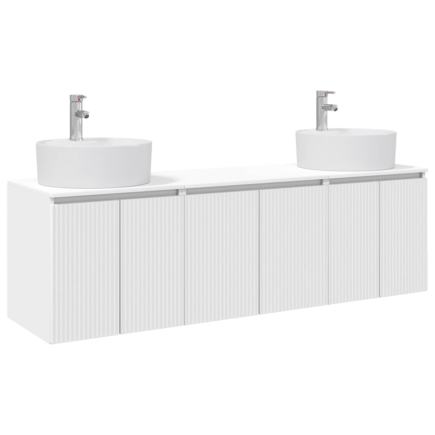 Baderomsskapsett 3 stk. Hvit 49,5 x 44,5 x 65 cm Konstruert tre