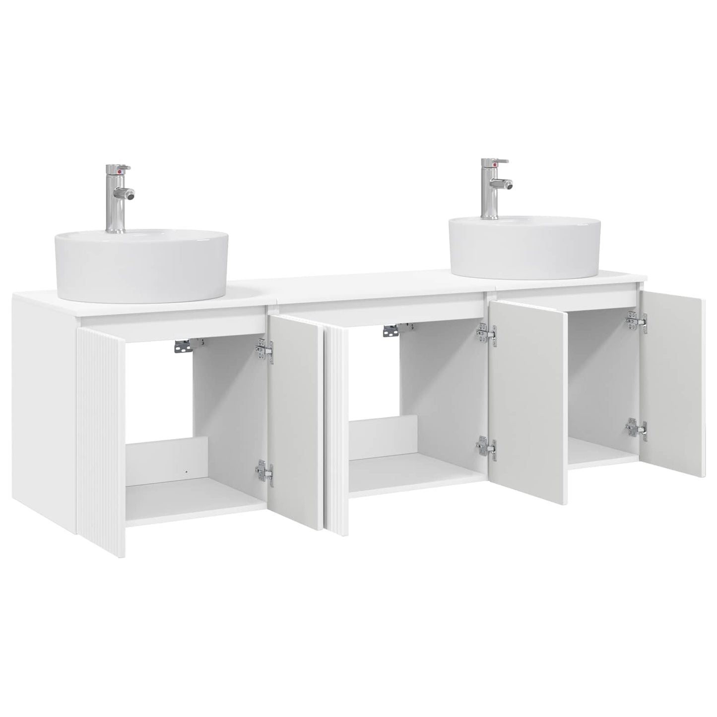 Baderomsskapsett 3 stk. Hvit 49,5 x 44,5 x 65 cm Konstruert tre