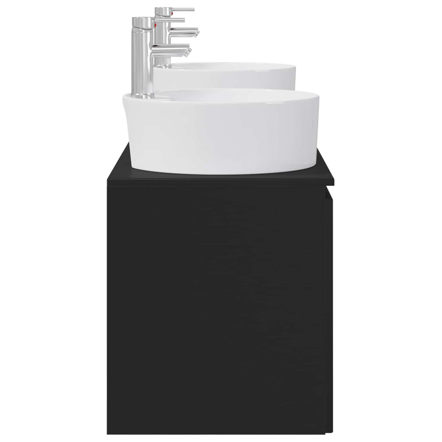 Baderomsskapsett 3 stk. Svart 49,5 x 44,5 x 65 cm