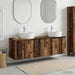 Baderomsskapsett 3 stk. Gammelt tre 49,5 x 44,5 x 65 cm