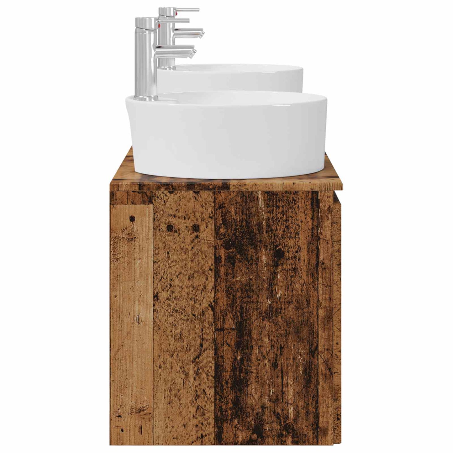 Baderomsskapsett 3 stk. Gammelt tre 49,5 x 44,5 x 65 cm