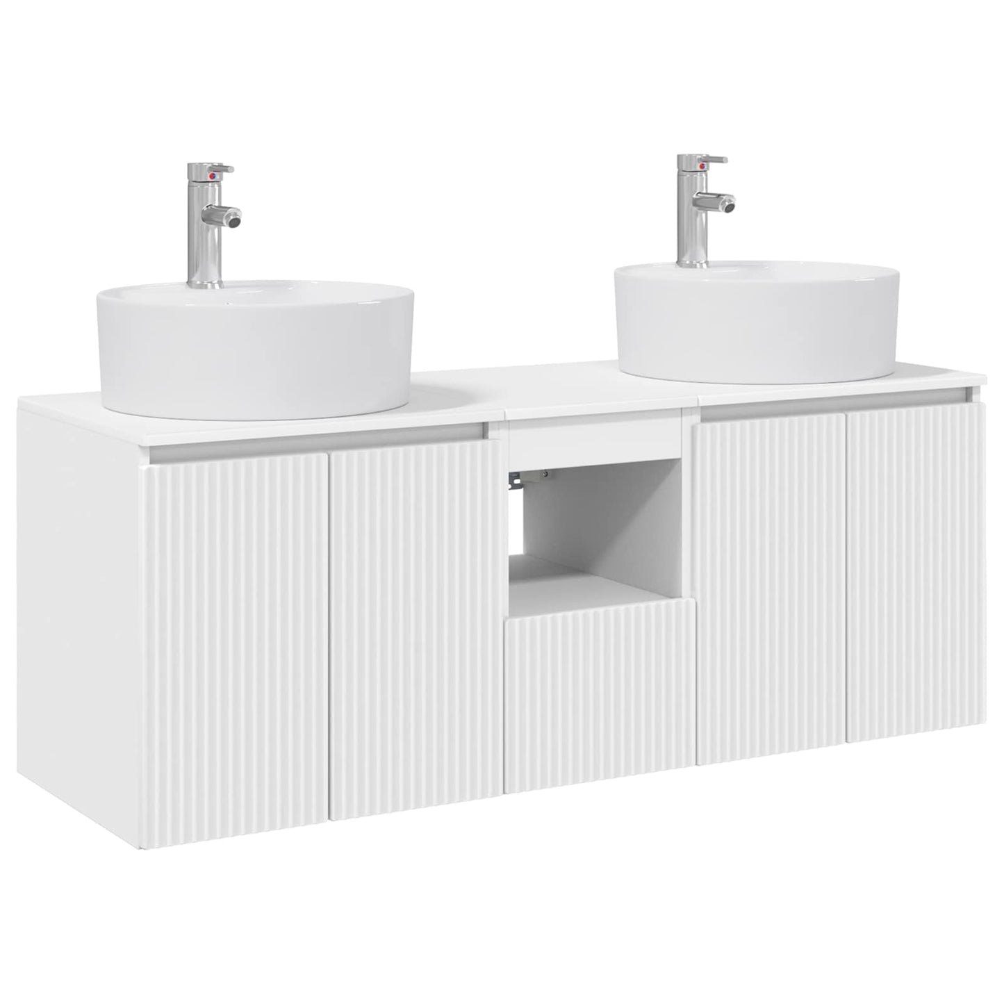 Baderomsskapsett 3 stk. Hvit 49,5 x 44,5 x 65 cm Konstruert tre