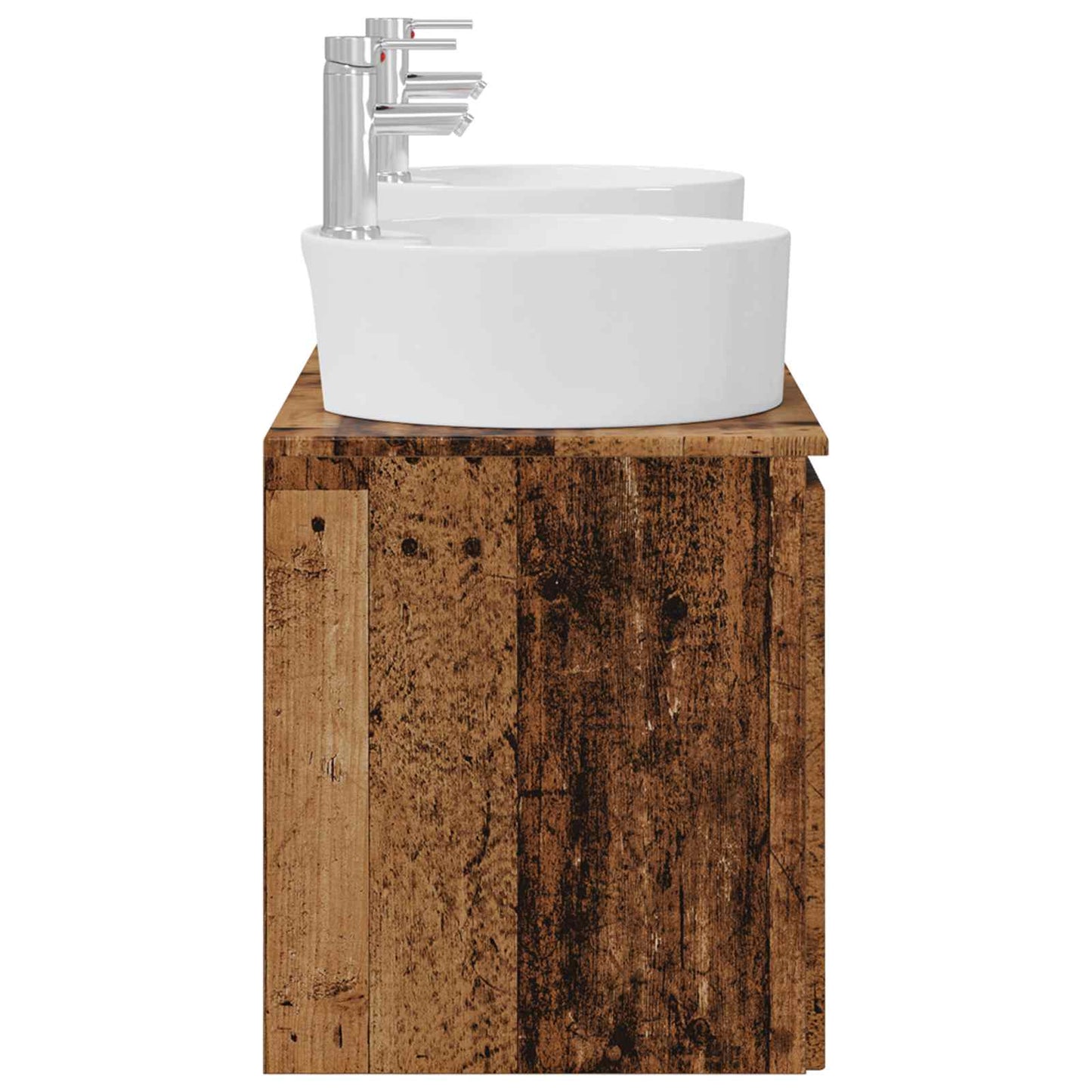 Baderomsskapsett 3 stk. Gammelt tre 49,5 x 44,5 x 65 cm