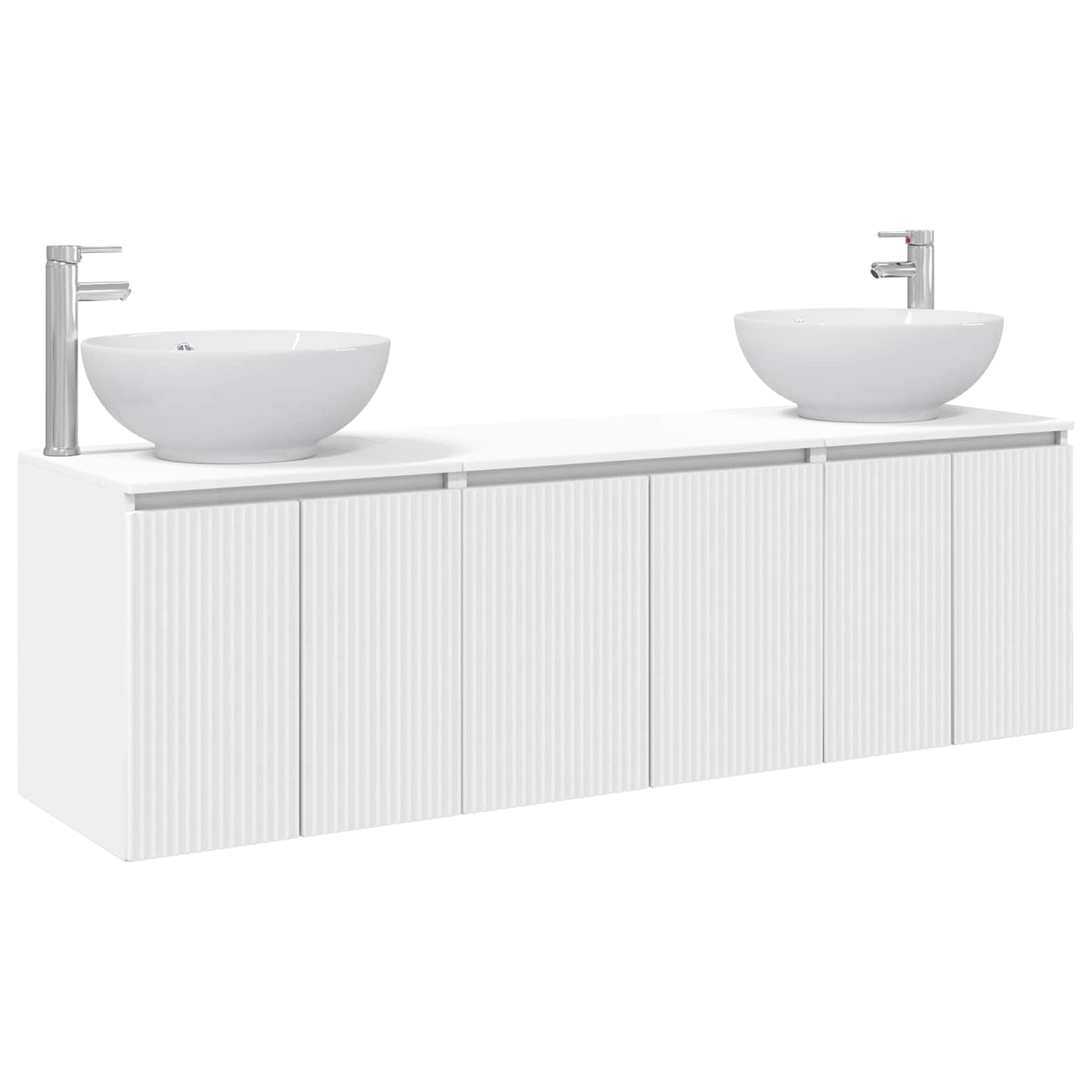 Baderomsskapsett 3 stk. Hvit 49,5 x 44,5 x 65 cm Konstruert tre