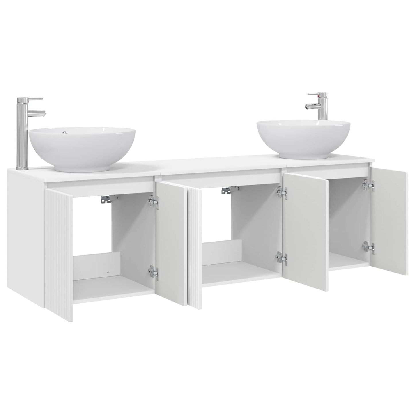 Baderomsskapsett 3 stk. Hvit 49,5 x 44,5 x 65 cm Konstruert tre