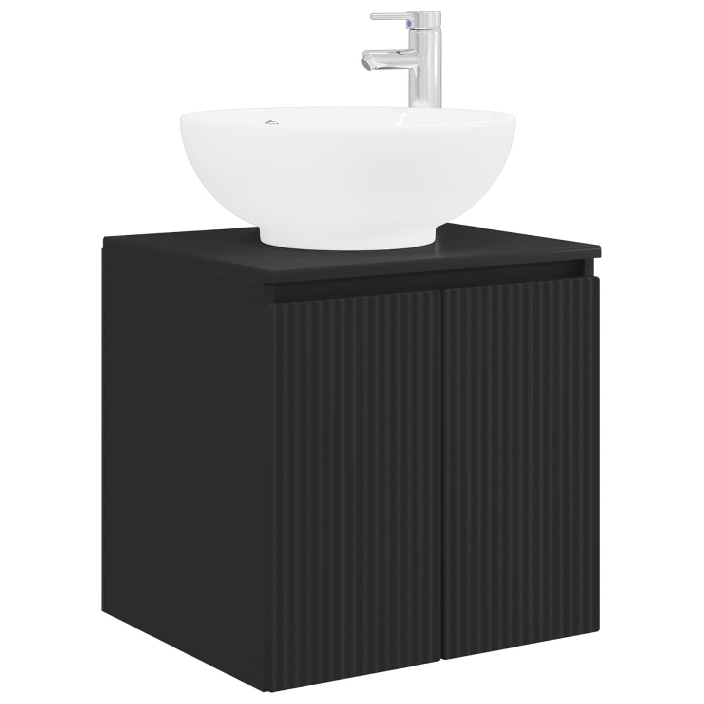 Baderomsskapsett 3 stk. Svart 49,5 x 44,5 x 65 cm