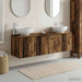 Baderomsskapsett 3 stk. Gammelt tre 49,5 x 44,5 x 65 cm