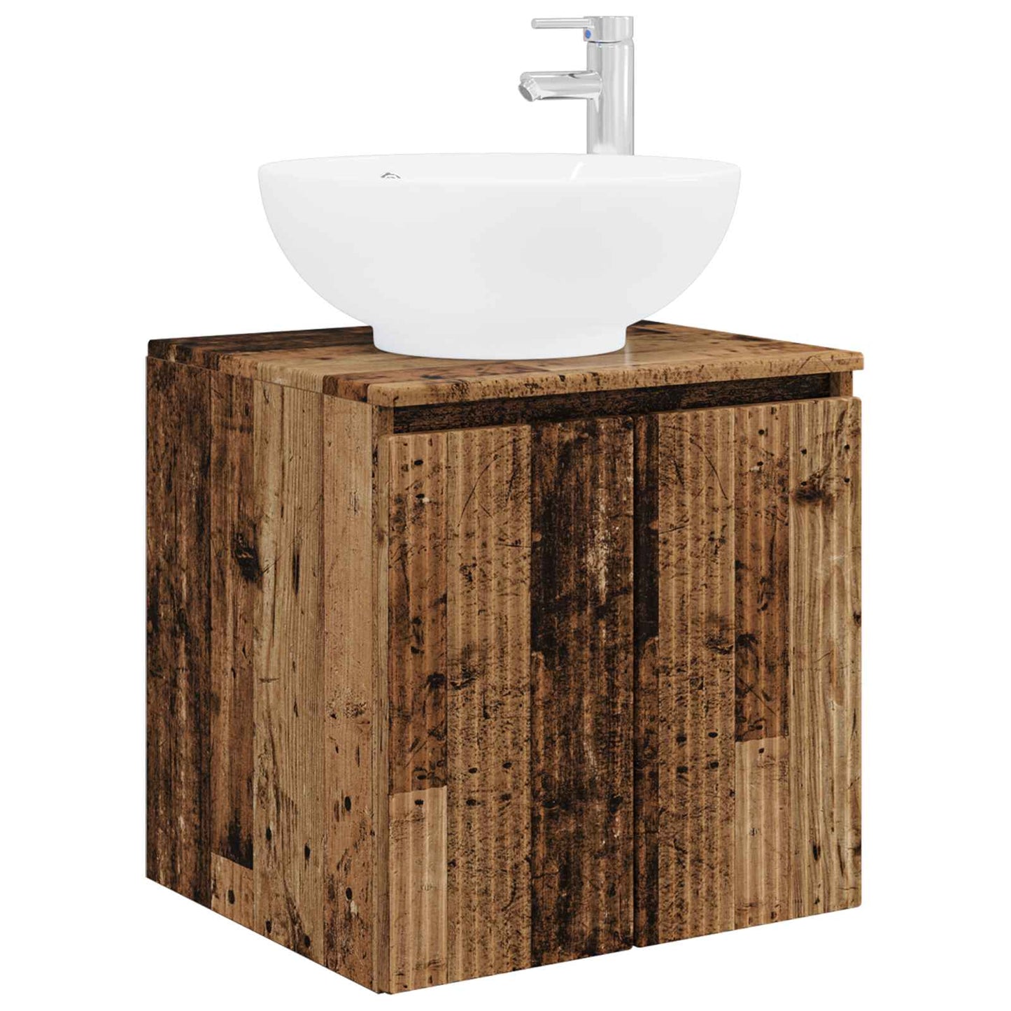 Baderomsskapsett 3 stk. Gammelt tre 49,5 x 44,5 x 65 cm