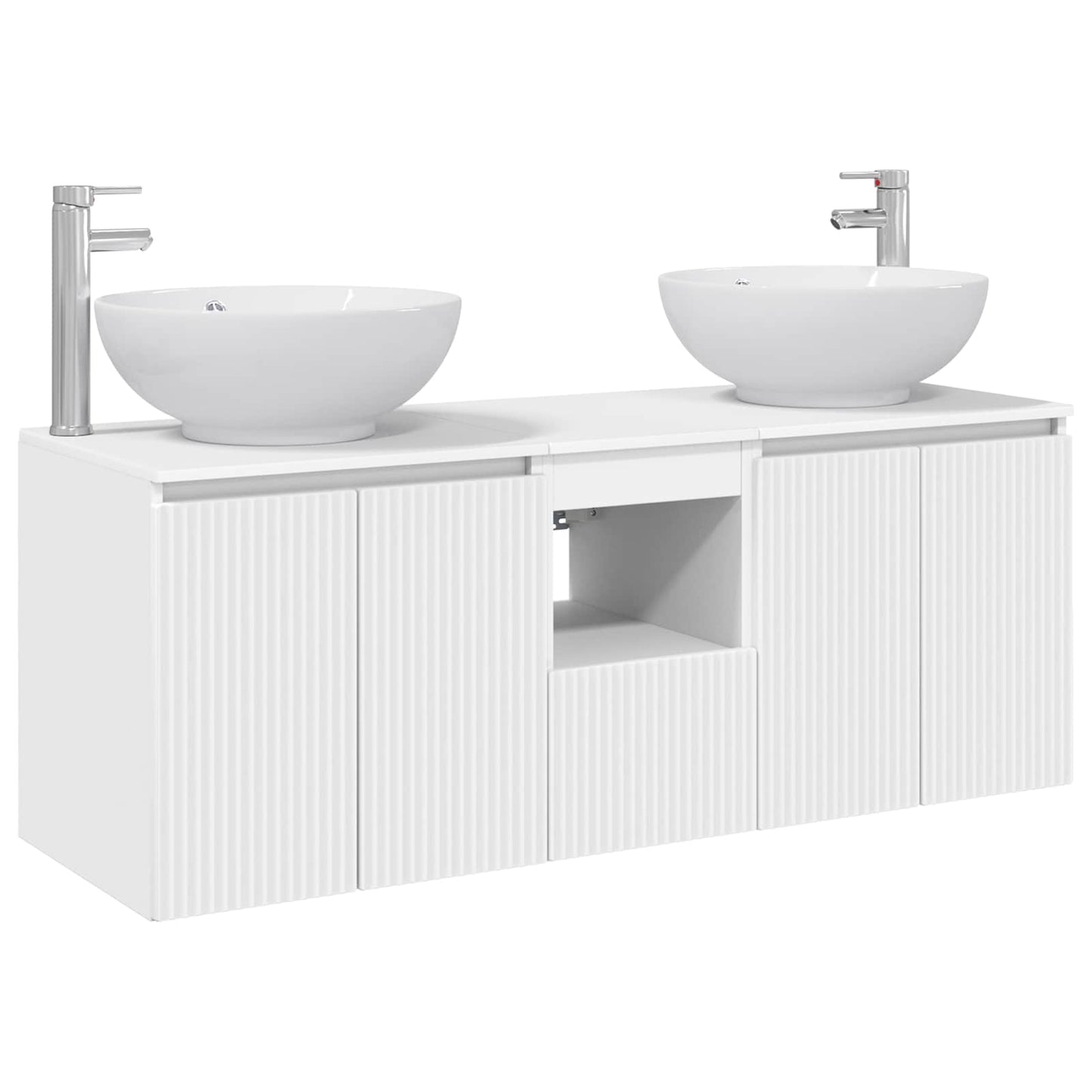 Baderomsskapsett 3 stk. Hvit 49,5 x 44,5 x 65 cm Konstruert tre