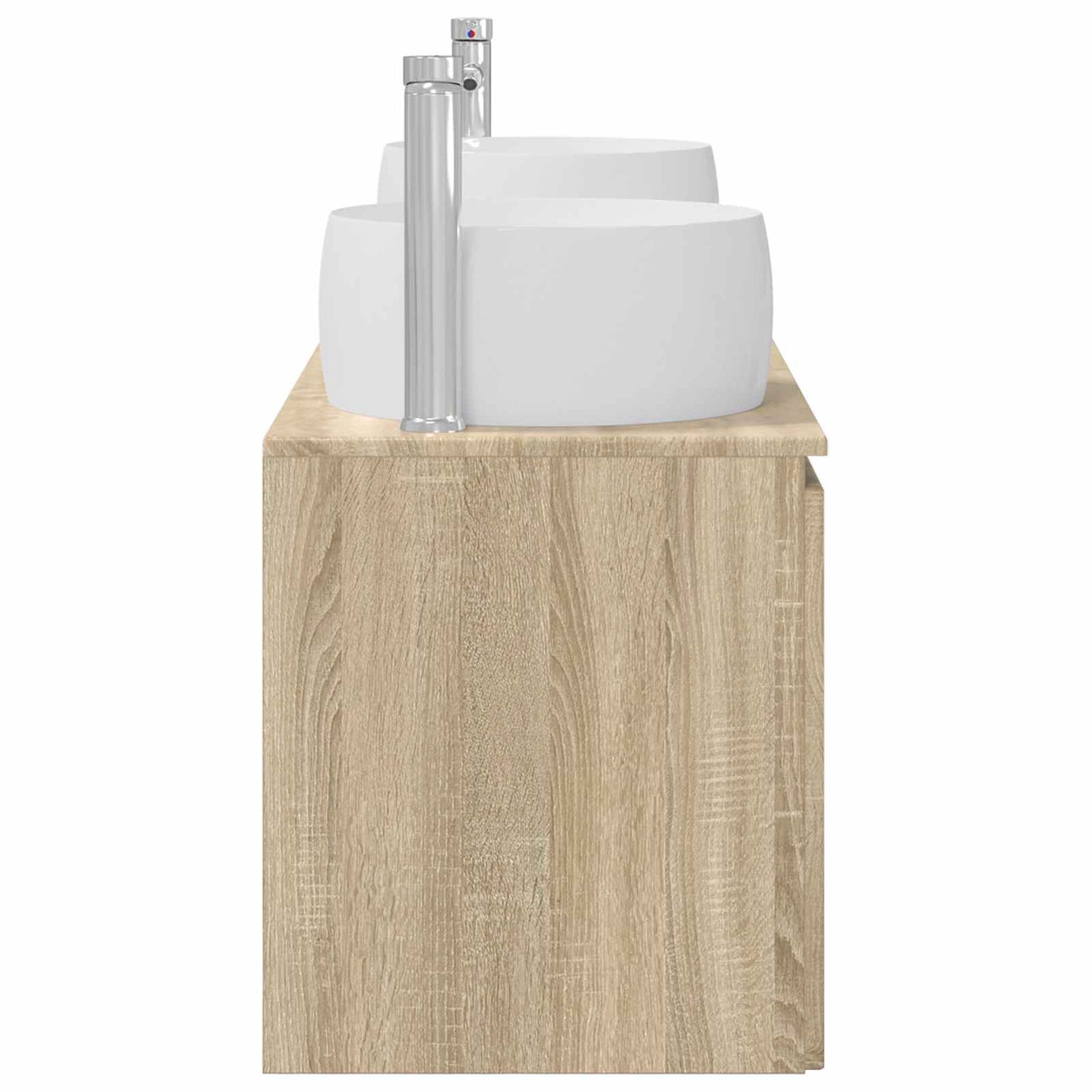 Baderomsskapsett 3 stk. Sonoma eik 49,5 x 44,5 x 66 cm