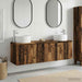Baderomsskapsett 3 stk. Gammelt tre 49,5 x 44,5 x 66 cm