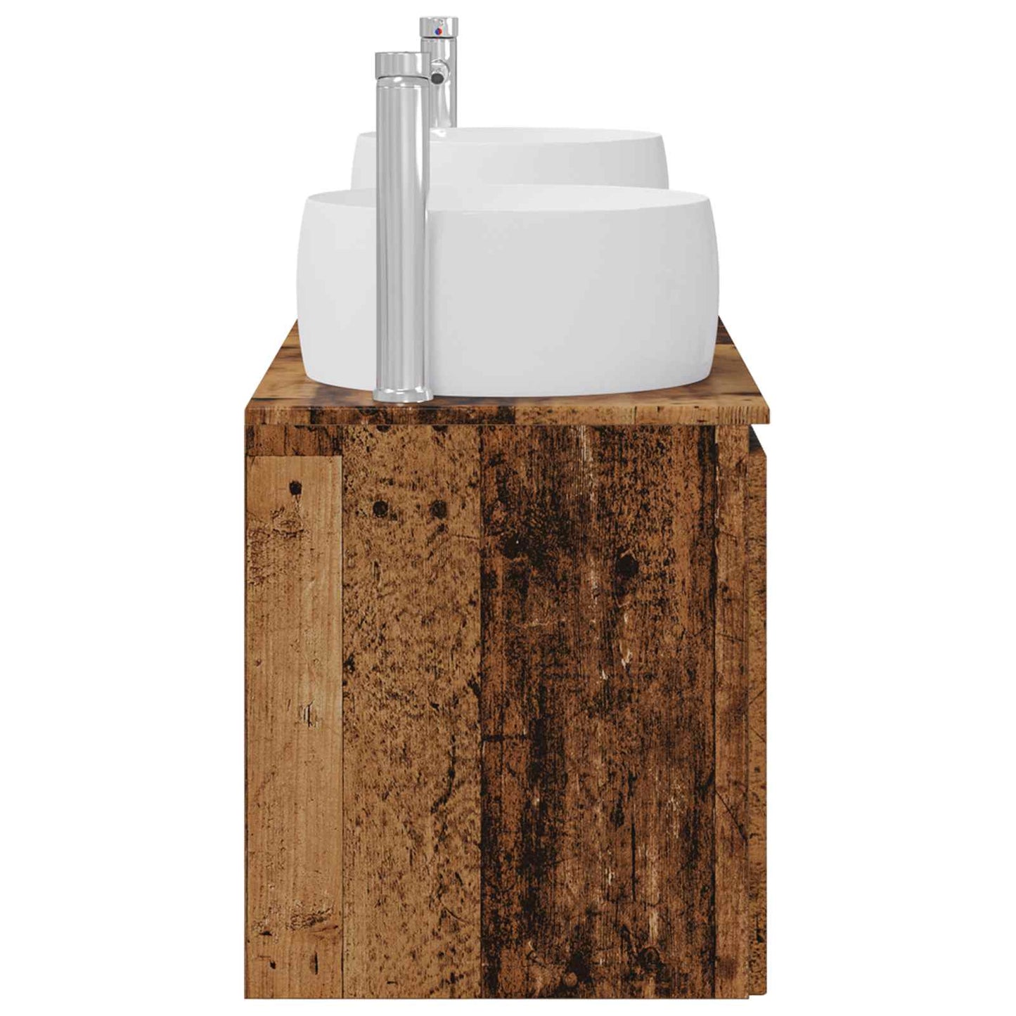 Baderomsskapsett 3 stk. Gammelt tre 49,5 x 44,5 x 66 cm