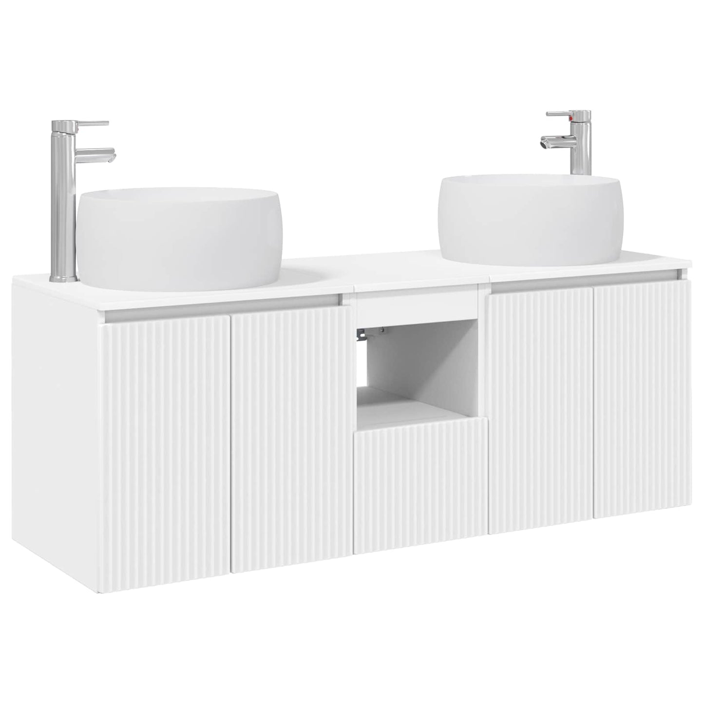 Baderomsskapsett 3 stk. Hvit 49,5 x 44,5 x 66 cm Konstruert tre