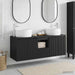Baderomsskapsett 3 stk. Svart 49,5 x 44,5 x 66 cm
