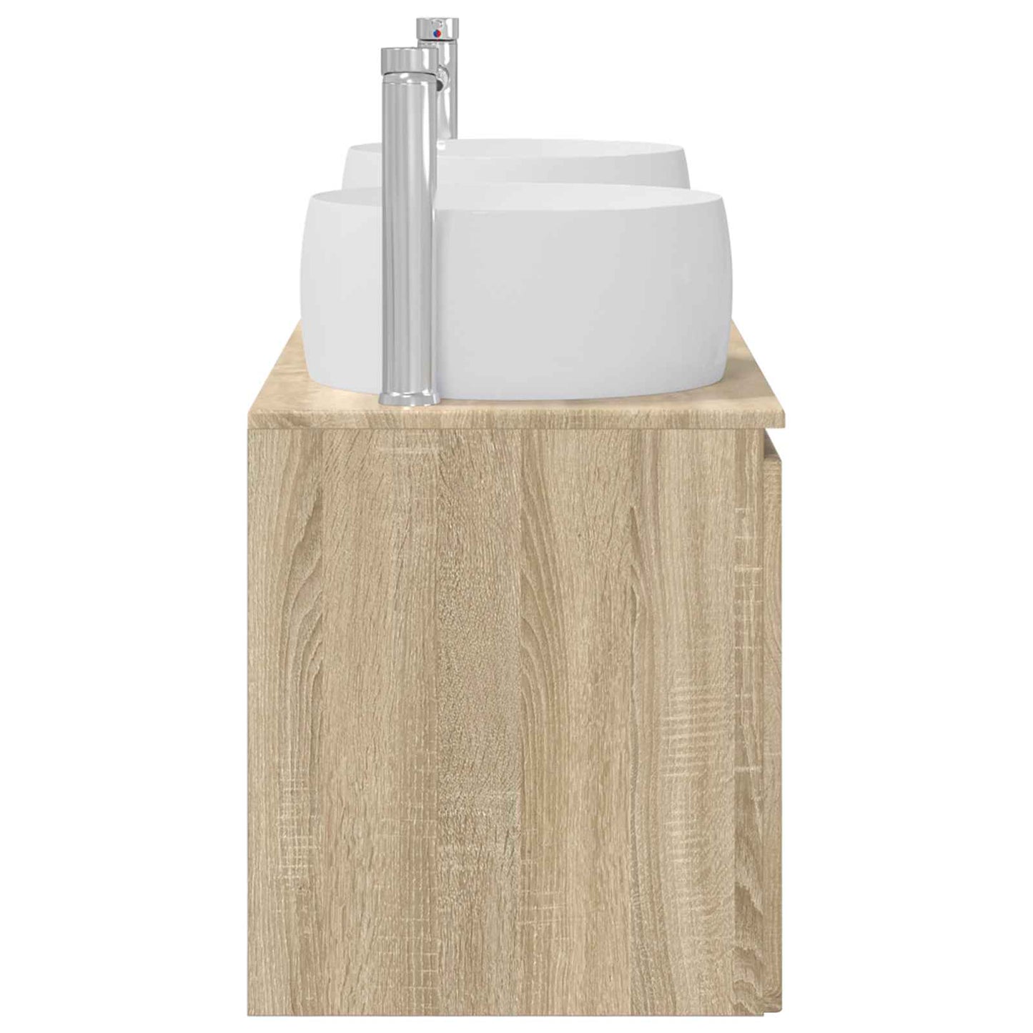 Baderomsskapsett 3 stk. Sonoma eik 49,5 x 44,5 x 66 cm