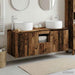 Baderomsskapsett 3 stk. Gammelt tre 49,5 x 44,5 x 66 cm