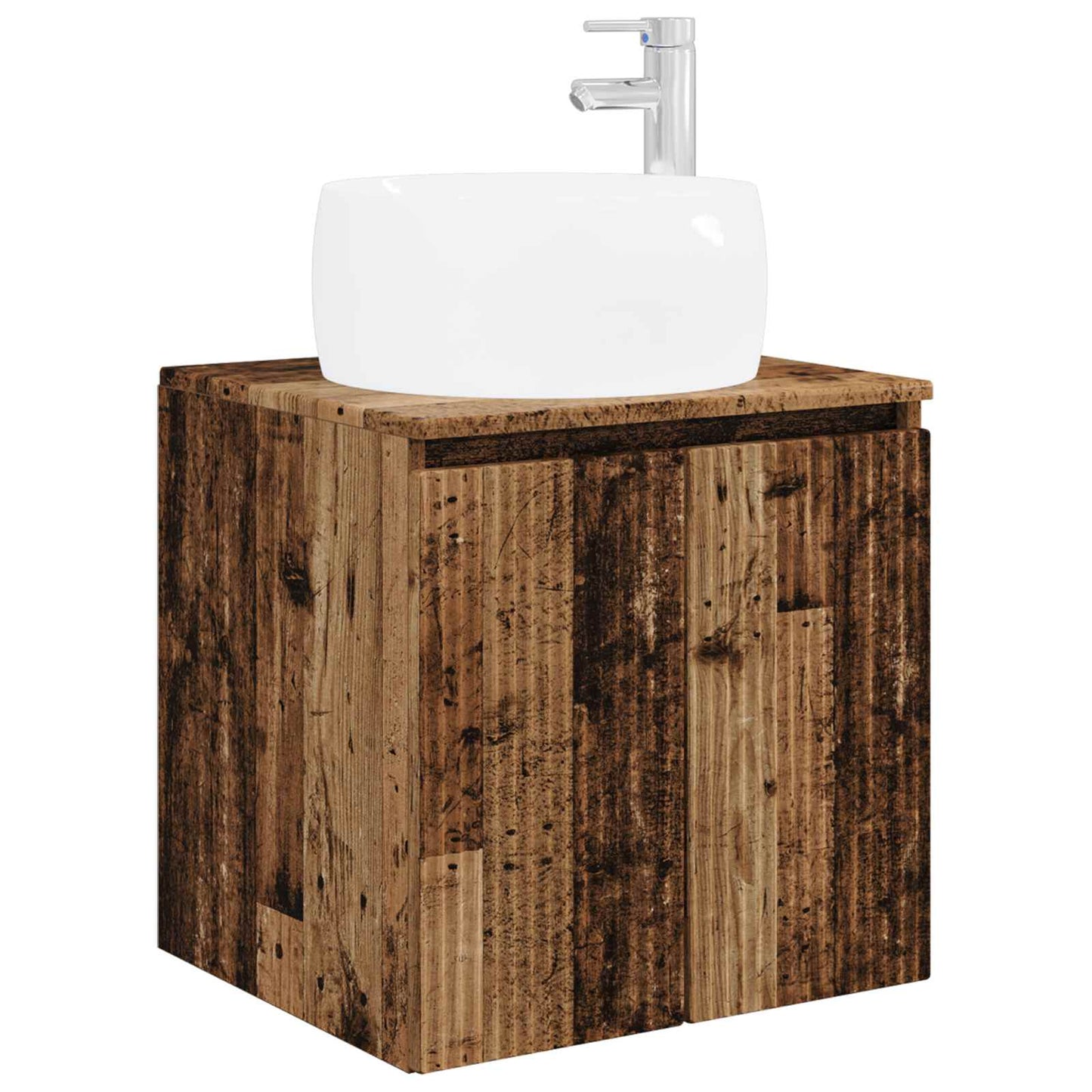 Baderomsskapsett 3 stk. Gammelt tre 49,5 x 44,5 x 66 cm