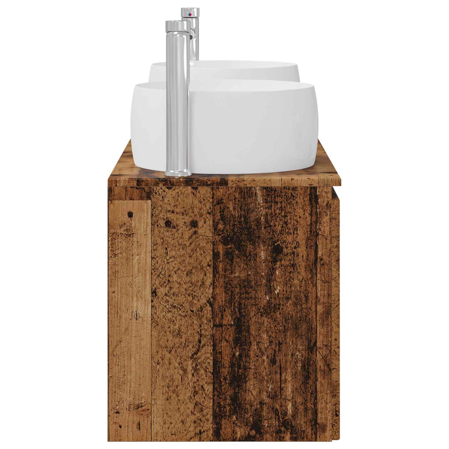Baderomsskapsett 3 stk. Gammelt tre 49,5 x 44,5 x 66 cm