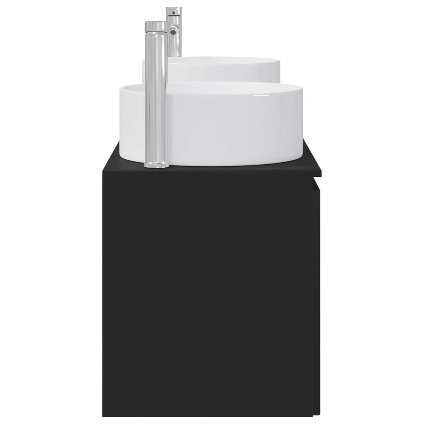 Baderomsskapsett 3 stk. Svart 49,5 x 44,5 x 65,5 cm