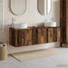 Baderomsskapsett 3 stk. Gammelt tre 49,5 x 44,5 x 65,5 cm