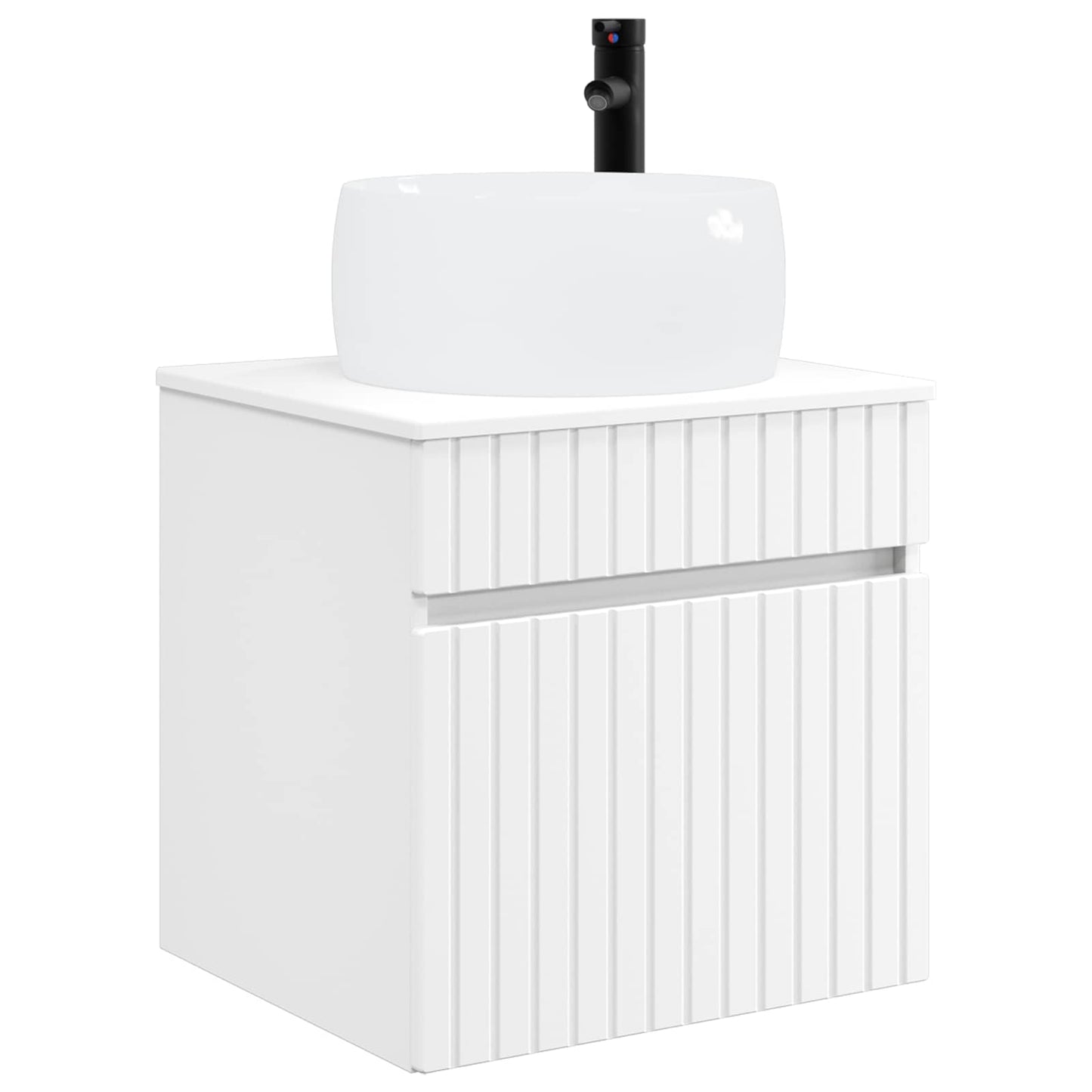 Baderomsskapsett 3 stk. Hvit 49 x 44,5 x 66 cm Konstruert tre