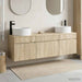 Baderomsskapsett 3 stk. Sonoma eik 49 x 44,5 x 65,5 cm