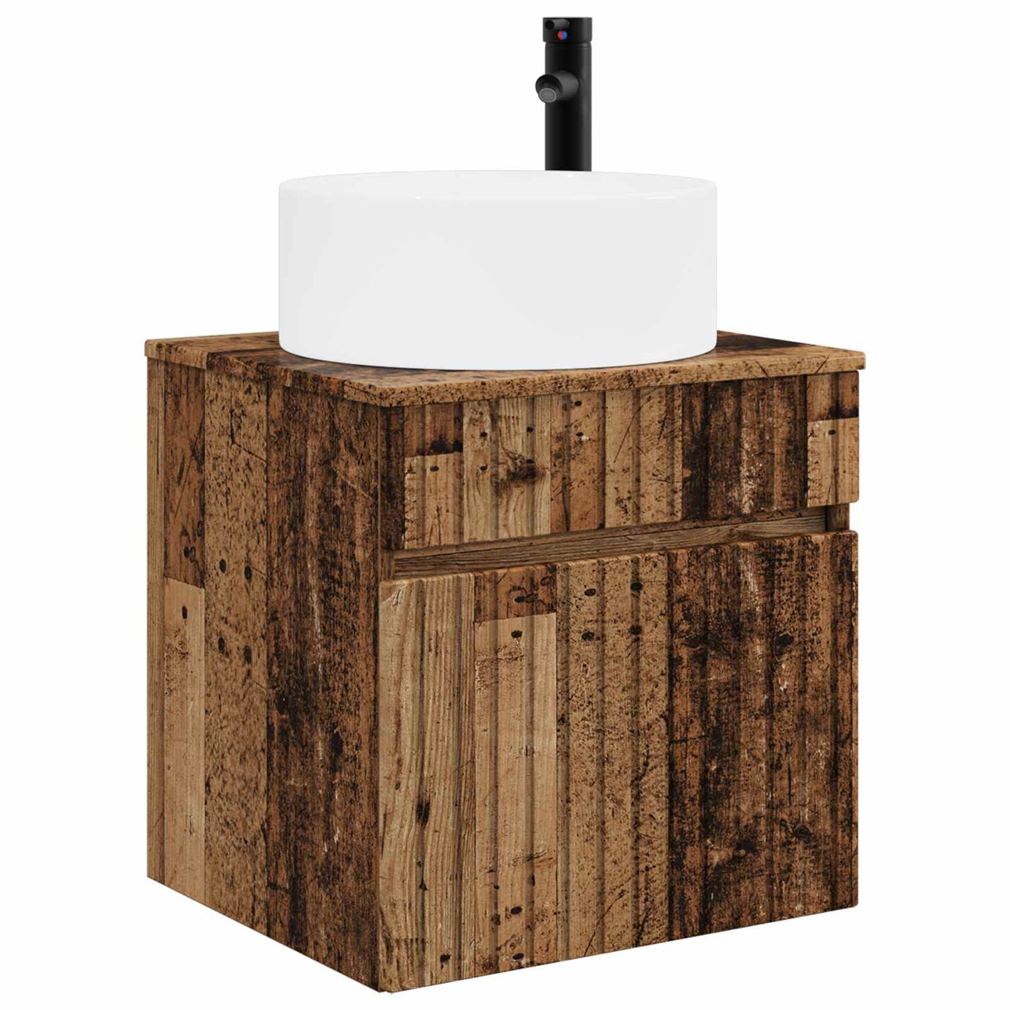 Baderomsskapsett 3 stk. Gammelt tre 49 x 44,5 x 65,5 cm