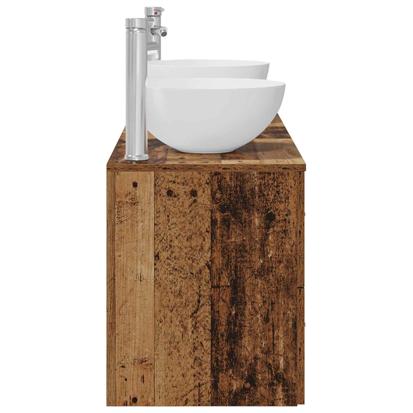 Baderomsskapsett 3 stk. Gammelt tre 49,5 x 35 x 63 cm