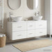 Baderomsskapsett 3 stk. Hvit 49,5 x 35 x 63 cm Konstruert tre