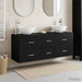 Baderomsskapsett 3 stk. Svart eik 49,5 x 35 x 63 cm