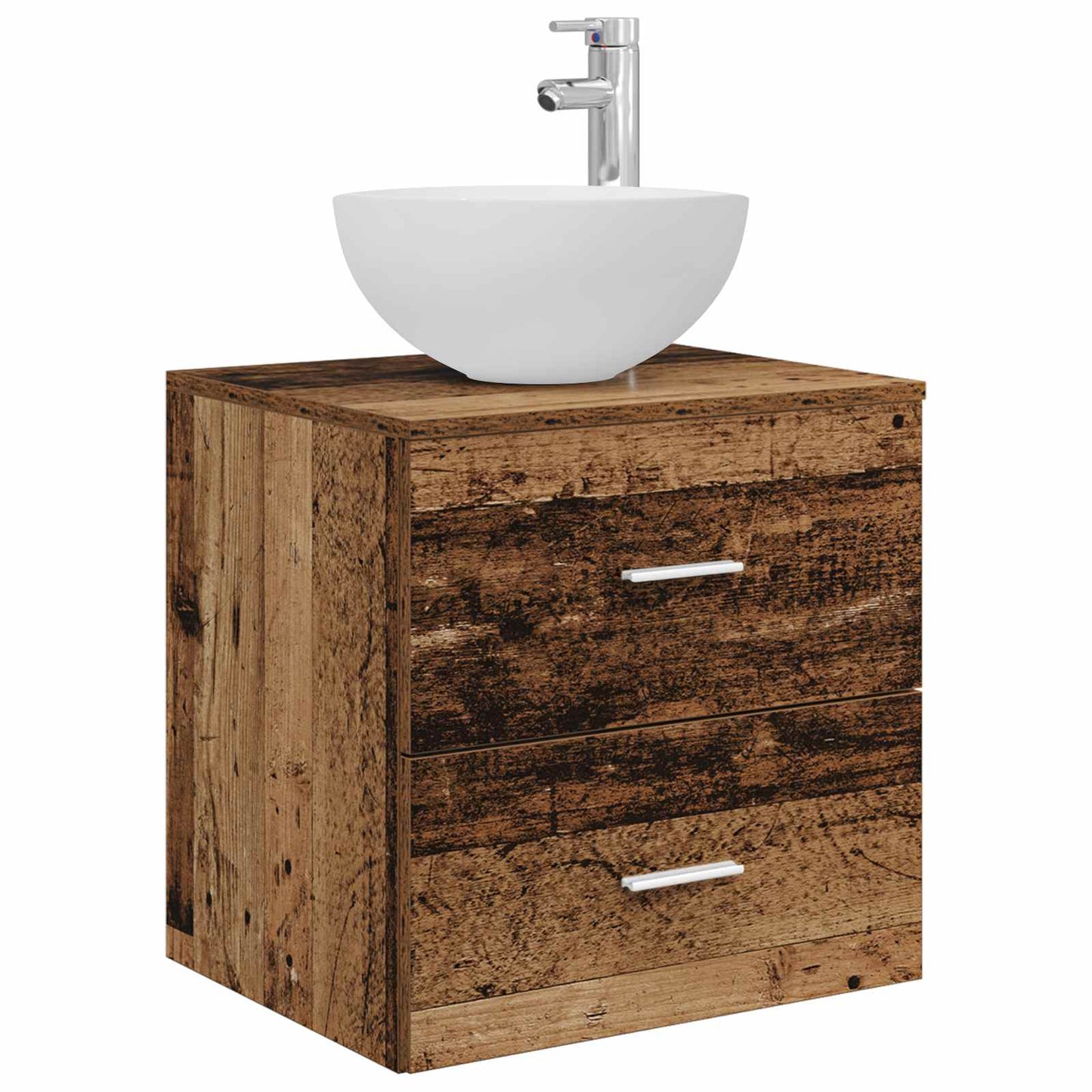 Baderomsskapsett 3 stk. Gammelt tre 49,5 x 35 x 63 cm