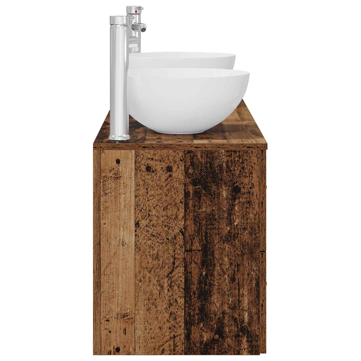 Baderomsskapsett 3 stk. Gammelt tre 49,5 x 35 x 63 cm