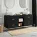 Baderomsskapsett 3 stk. Svart eik 49,5 x 41 x 64,5 cm