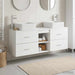 Baderomsskapsett 3 stk. Hvit 49,5 x 41 x 63 cm Konstruert tre