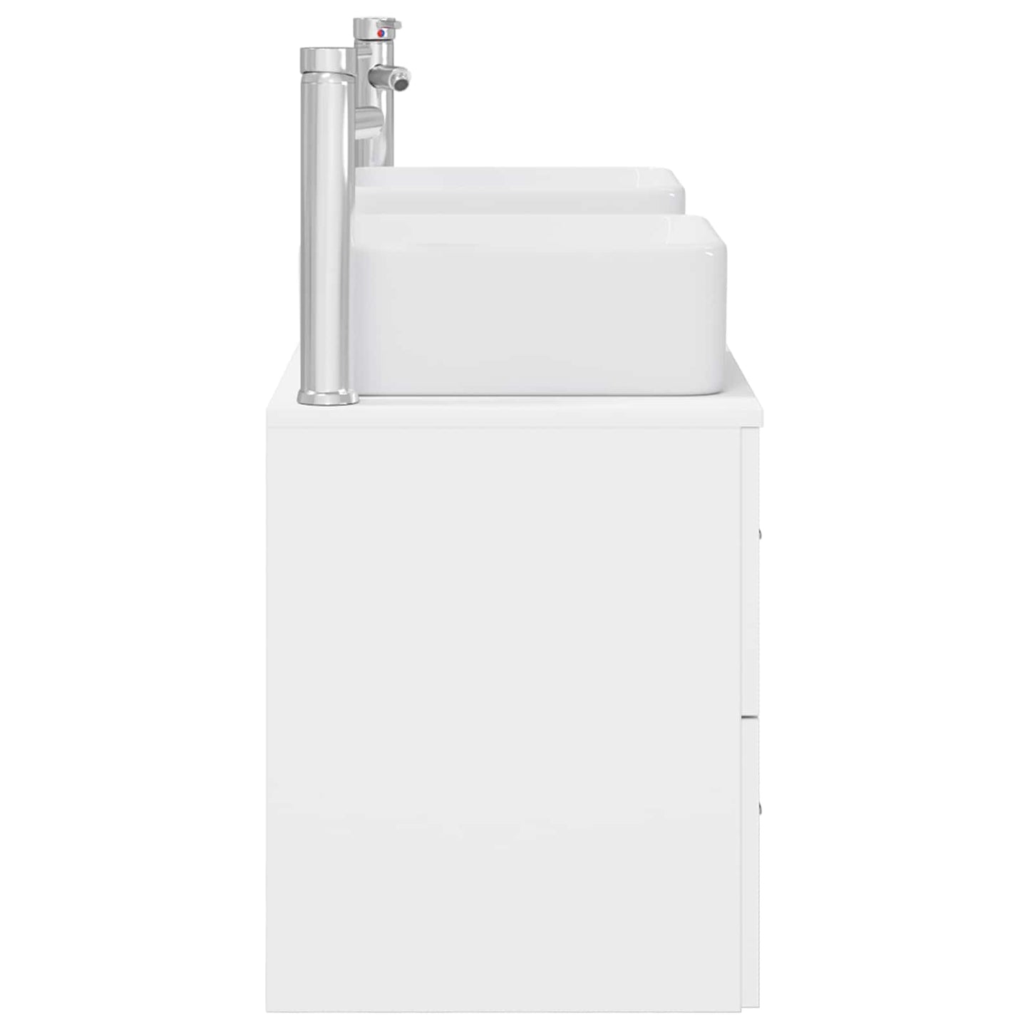 Baderomsskapsett 3 stk. Hvit 49,5 x 41 x 63 cm Konstruert tre