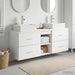 Baderomsskapsett 3 stk. Hvit 49,5 x 41 x 62,5 cm Konstruert tre
