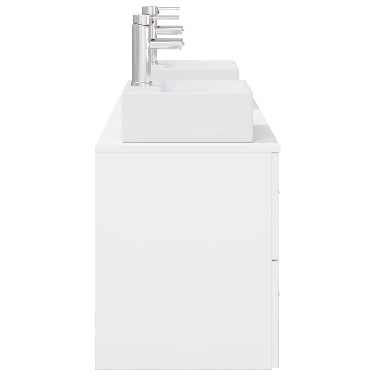 Baderomsskapsett 3 stk. Hvit 49,5 x 41 x 62,5 cm Konstruert tre