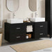 Baderomsskapsett 3 stk. Svart 49,5 x 41 x 62,5 cm