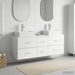 Baderomsskapsett 3 stk. Hvit 49,5 x 41 x 62,5 cm Konstruert tre