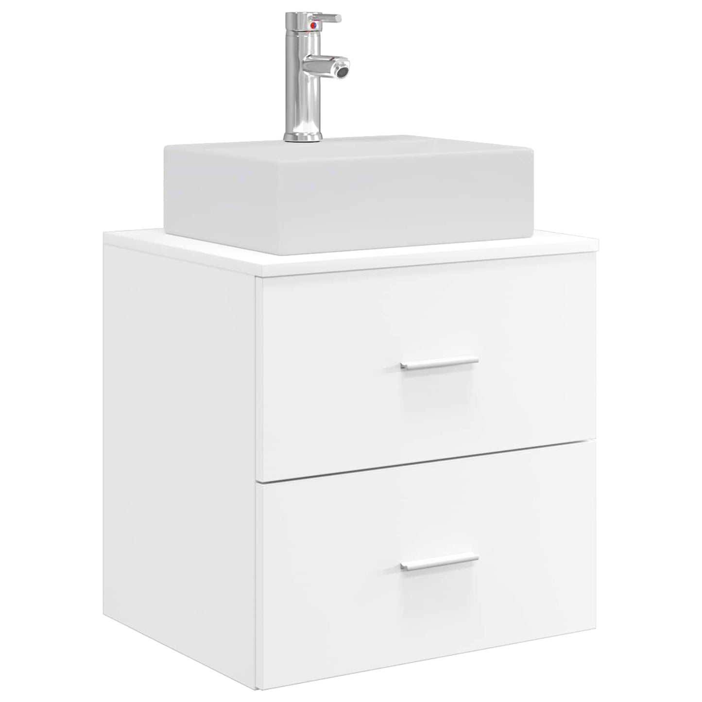 Baderomsskapsett 3 stk. Hvit 49,5 x 41 x 62,5 cm Konstruert tre