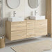 Baderomsskapsett 3 stk. Sonoma eik 49,5 x 41 x 62,5 cm