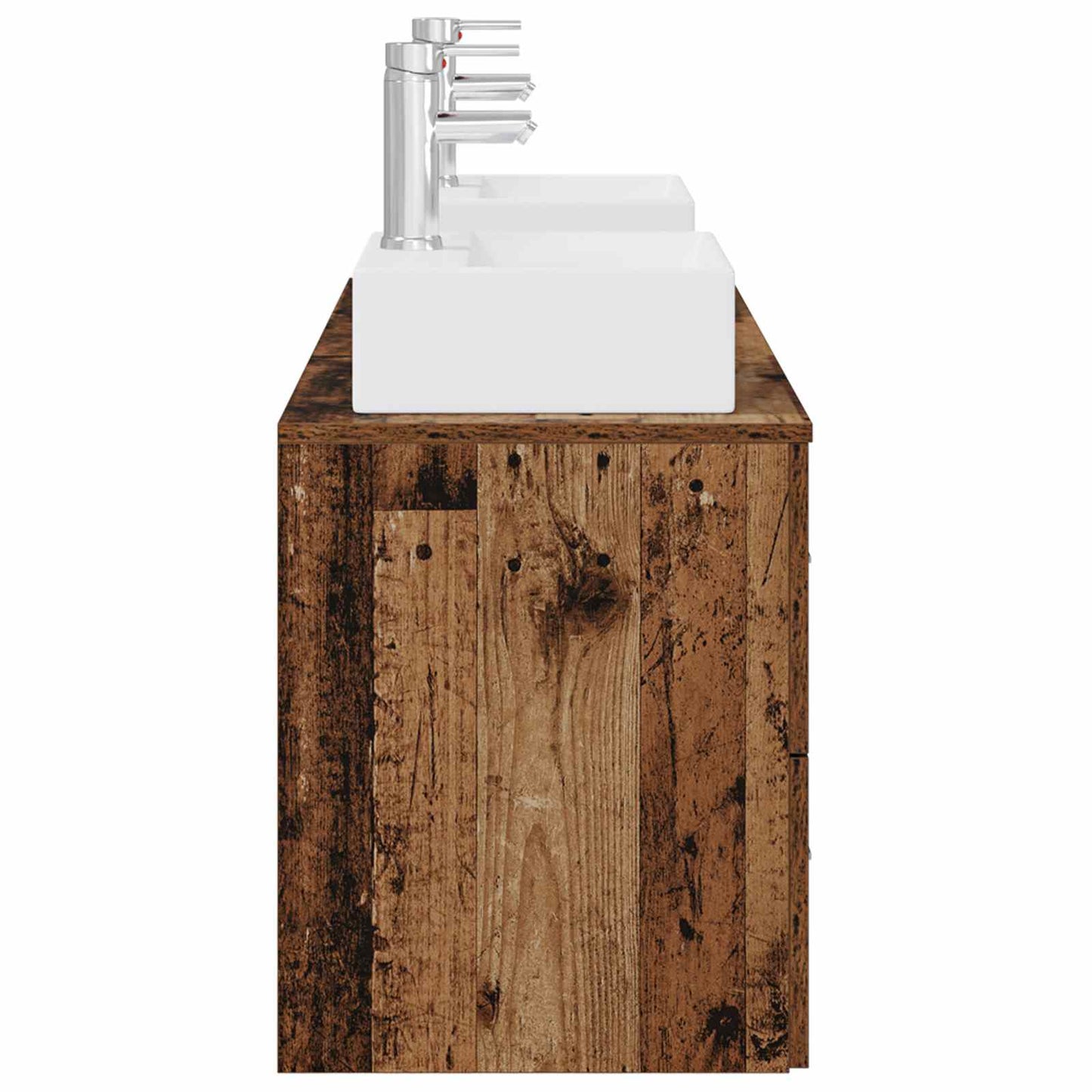 Baderomsskapsett 3 stk. Gammelt tre 49,5 x 41 x 62,5 cm