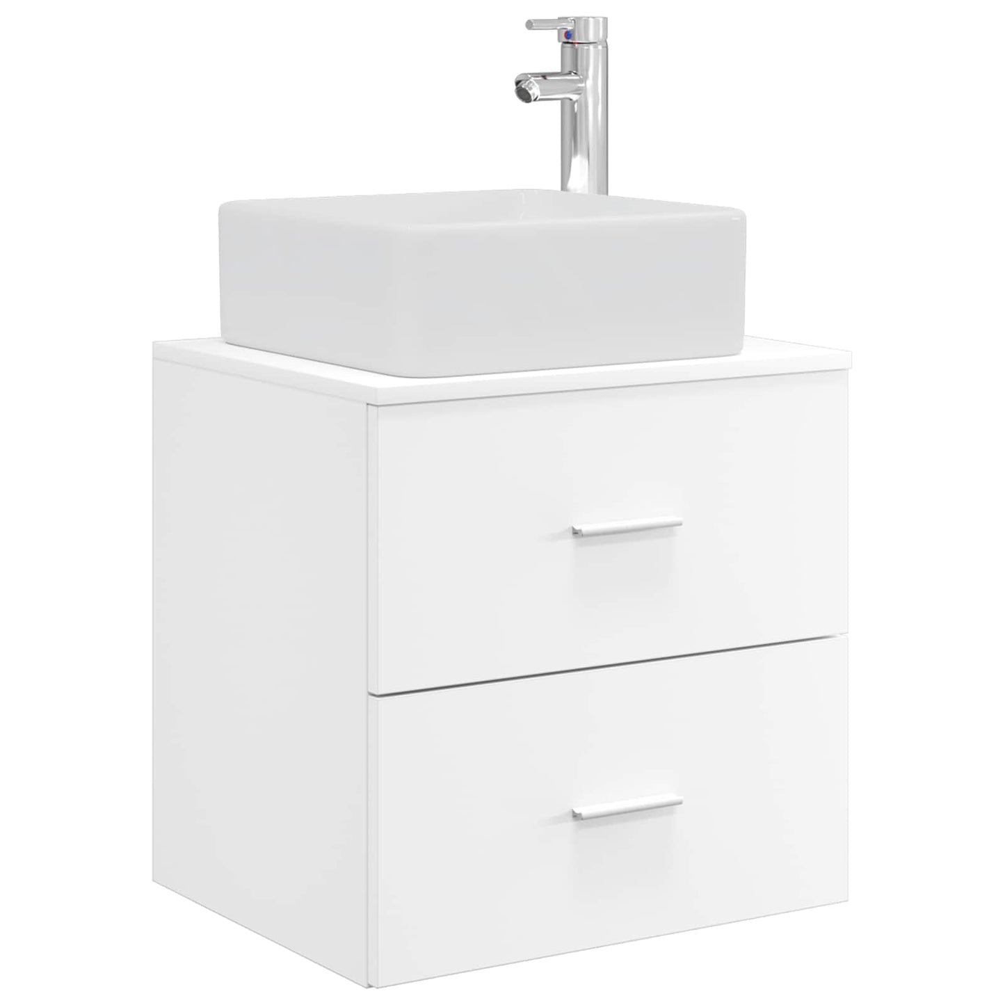 Baderomsskapsett 3 stk. Hvit 53 x 34,5 x 63 cm Konstruert tre