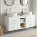 Baderomsskapsett 3 stk. Hvit 49,5 x 44,5 x 65 cm Konstruert tre