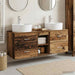 Baderomsskapsett 3 stk. Gammelt tre 49,5 x 44,5 x 65 cm