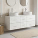 Baderomsinnredningssett 3 stk. Hvit 49,5 x 44,5 x 65 cm