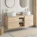 Baderomsinnredningssett 3 stk. Sonoma eik 49,5 x 44,5 x 66 cm
